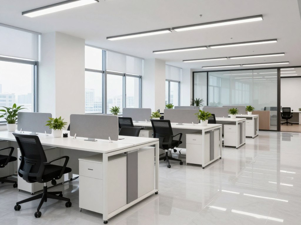 Clean professional office space after commercial cleaning Clean professional office space after commercial cleaning